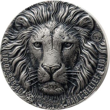 Ivoorkust. 5000 Francs 2026 Big Five Africa – Lion 10 Oz,