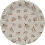 Bloemen Borden Gekleurd 23cm 8st, Verzenden, Nieuw