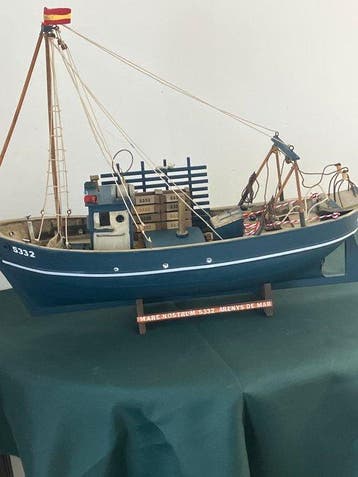 Maritieme objecten - kotter uit Spanje Arenys de Mar - Hout-