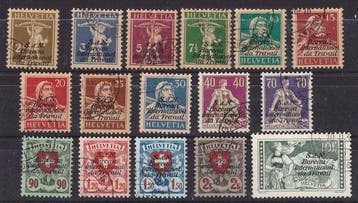 Zwitserland - selectie van gebruikte dienstzegels