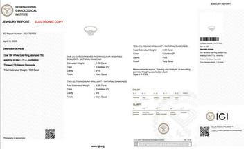 Bague - 18 carats Or blanc - 1.33ct. tw. Diamant (Naturelle)
