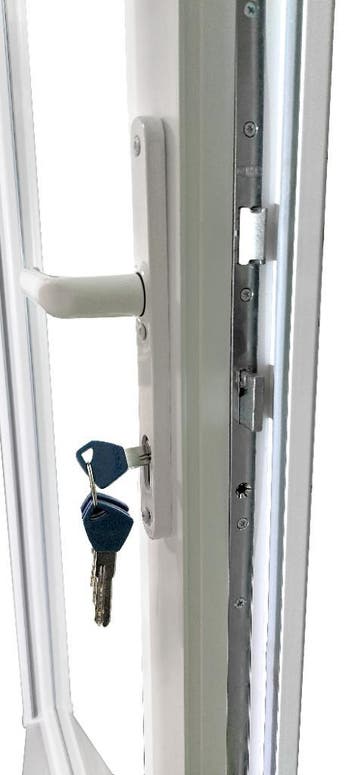 PVC Deur 1/2  glas Premium b98xh215 cm wit R, Doe-het-zelf en Bouw, 80 tot 100 cm, 215 cm of meer, Nieuw, Ophalen of Verzenden