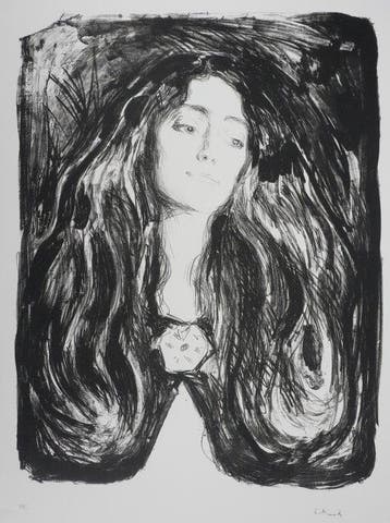 Edvard Munch (1863-1944) - Broche, Eva Mudocci
