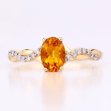 Zonder minimumprijs - Ring - 14 karaat Geel goud - 0.79ct.