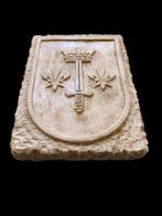 sculptuur, Stemma Araldico  Giovanna D Arco  - 25 cm -