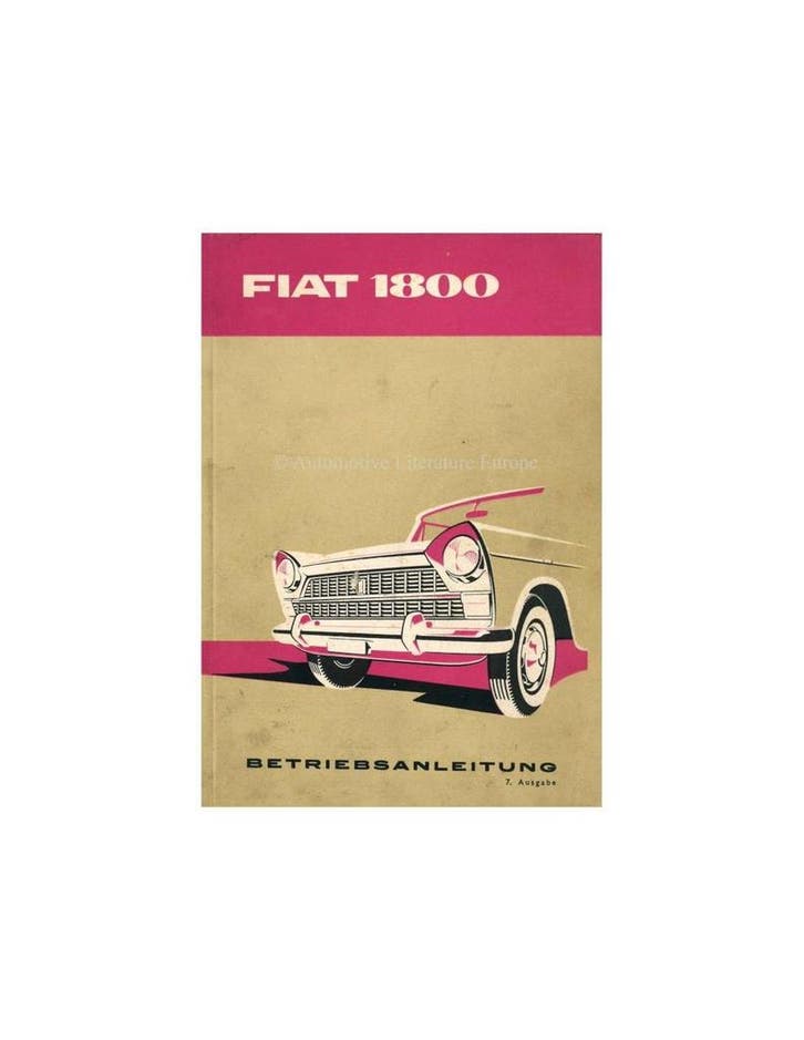 1961 FIAT 1800 INSTRUCTIEBOEKJE DUITS, Auto diversen, Handleidingen en Instructieboekjes, Ophalen of Verzenden