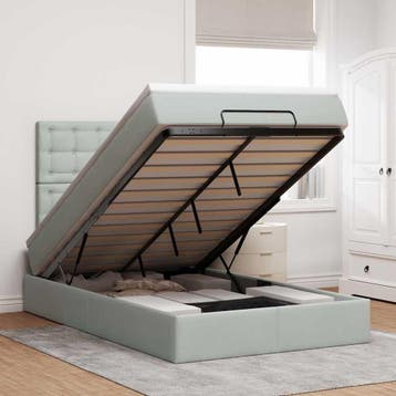 vidaXL Ottoman bed met matrassen 120x200cm fluweel, Verzenden, Nieuw