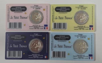 France. 2 Euro 2026 Le Petit Prince (4 coincards) (Sans