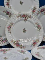Royal Albert Moss Rose – 6 Speiseteller – Bone China mit, Antiek en Kunst