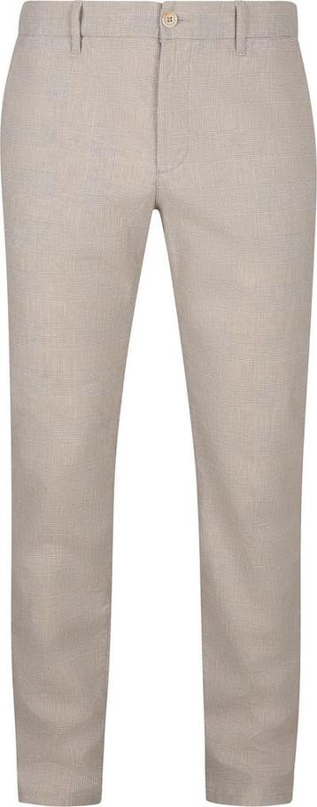 Alberto Lou Chino Glencheck Beige maat Maat 52/54 (L) Heren, Maat 52/54 (L), Verzenden, Beige, Nieuw