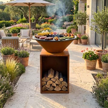 ASH Canyon Plancha BBQ Cortenstaal, Tuin en Terras, Houtskoolbarbecues, Verzenden, Nieuw