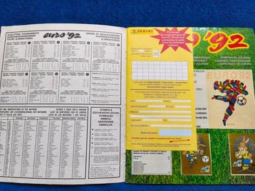 Panini Euro 92 Foil, Inclut le bon de commande original - 1