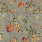 BA006 - Brokaatstof (Lampasso) Italiaans - groene zijde –