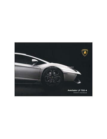 2014 LAMBORGHINI AVENTADOR LP 700-4 INSTRUCTIEBOEKJE ENGELS