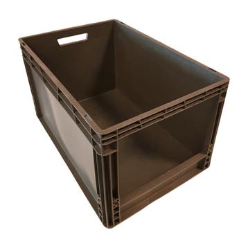 Magazijnbak 600x400x340 mm euronorm donkergrijs pp nieuw, Ophalen of Verzenden