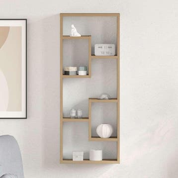 vidaXL Wandplank 36x16x90 cm bewerkt hout artisanaal, Verzenden