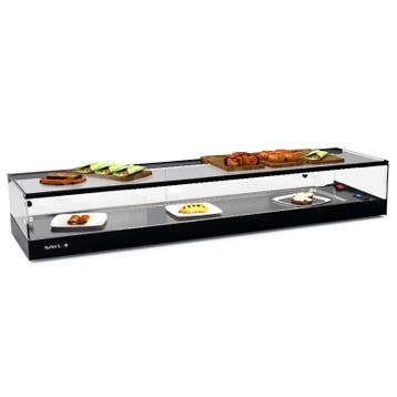 Tapasvitrine | LOGIC | Zwart | +2°C/+6°C | Statisch | 1, Verzenden, Nieuw in verpakking