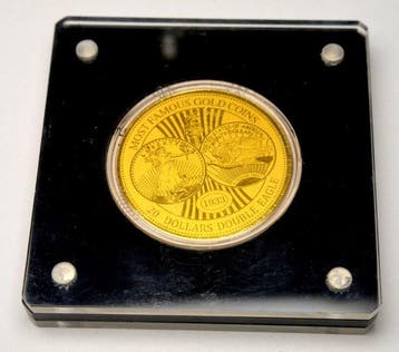 Niger. 100 Francs 2022 Double Eagle 20 Dollars - 1/200oz, Postzegels en Munten