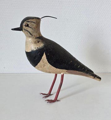 sculptuur, Antieke Lokvogel Kievit - 21.5 cm - Kievit