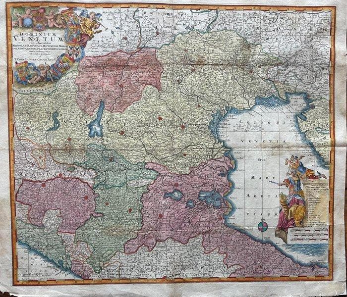 Italië - Republiek van Venetië // Hertogdommen van Milaan,, Boeken, Atlassen en Landkaarten