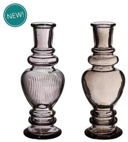 Gekleurd glazen flesje venice vaasje kandelaar grey ø5,7 cm, Hobby en Vrije tijd, Knutselen, Nieuw