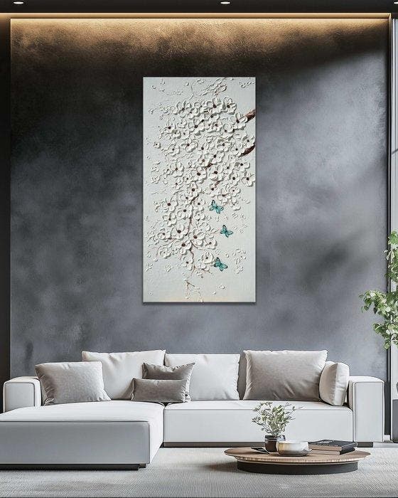 Clelia - Azure Whispers of Spring, Antiquités & Art, Art | Peinture | Moderne
