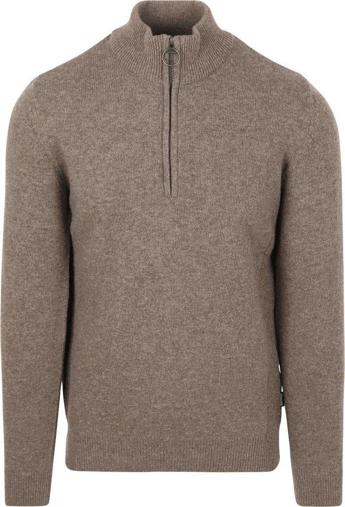 Barbour Half Zip Trui Wol Taupe maat Maat 52/54 (L) Heren, Kleding | Heren, Truien en Vesten, Bruin, Nieuw, Maat 52/54 (L), Verzenden