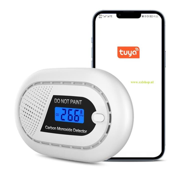 Koolmonoxidemelder gas co co2 detector accu + WIFI TUYA APP, Bricolage & Construction, Systèmes d'alarme, Envoi