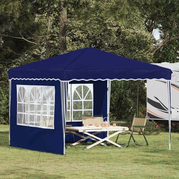vidaXL Pop-up Feesttent 288 x 288 x 245 cm Blauw Oxford Stof, Verzenden, Nieuw
