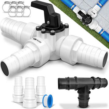 Tillvex 12-delige Bypass set - Zwembadadapter - 32-38mm - Wi, Tuin en Terras, Zwembad-toebehoren, Verzenden, Nieuw