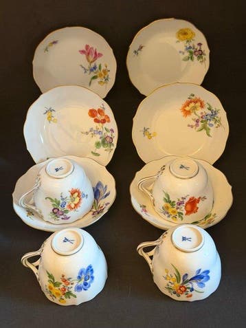 Meissen - Service à café pour 6 personnes (12) - Porcelaine