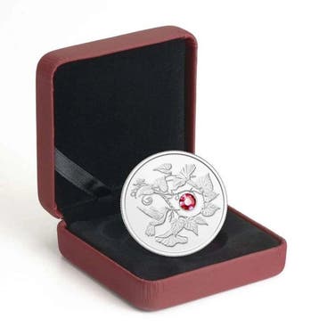 Canada. 3 Dollars 2013 Kolibri & Prunkwinde Feinsilber mit