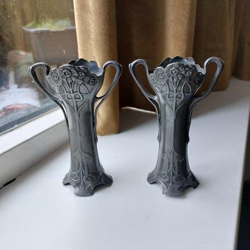 WMF - Vase (2) - Étain - Art Nouveau 1900-1910