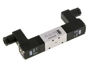 5/3 M5 Middenuitlaat Magneetventiel 24V DC 3-8bar/42-112psi, Verzenden, Nieuw