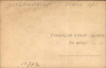Nederland - Fotokaart - Bergambacht - Ramp 1921 -, Gelopen
