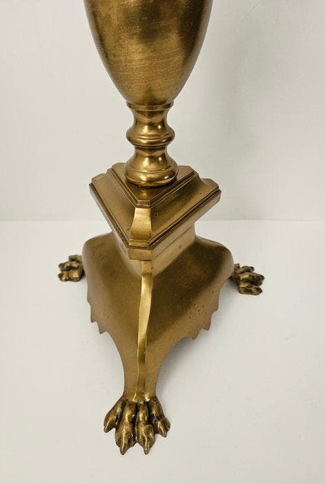 XXL Kandelaar op leeuwenpoten - 105 cm - Kandelaar - Koper, Antiek en Kunst, Curiosa en Brocante