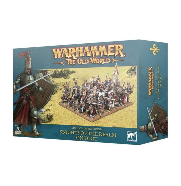 Kingdom of Bretonnia Knights of the Realm on Foot (warhammer, Hobby en Vrije tijd, Wargaming, Ophalen of Verzenden