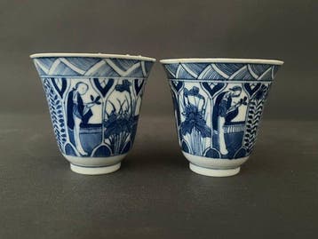 Blauw wit - Porselein - China - Qing Dynastie (1644-1911)