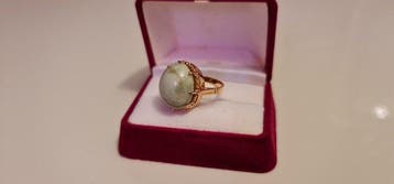 Ring - 19.2 kt. Geel goud Turquoise - Turquoise