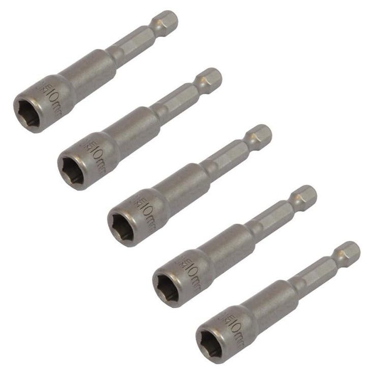 Set van 5 dop bit adapters 1/4 sleutelwijdte 10 mm. lengte, Doe-het-zelf en Bouw, Gereedschapskisten, Ophalen of Verzenden