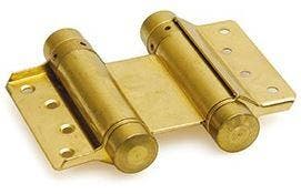 Bommer scharnier dubbelwerkend 75 mm vermessingd, Bricolage & Construction, Quincaillerie & Fixations