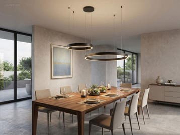 Duora Design Hanglamp Zand Zwart 80cm&40cm Duo..., Nieuw