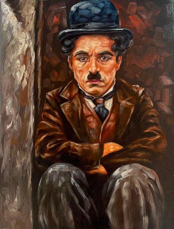 Nguyn V.L (1993) - Charlie Chaplin 80 60 cm