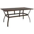 vidaXL Tuintafel 140x80x72 cm staal bruin, Tuin en Terras, Tuintafels, Verzenden, Nieuw