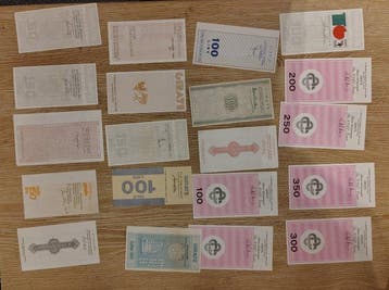 Italië. - 130 Miniassegni Lire 1977/1978 (Zonder