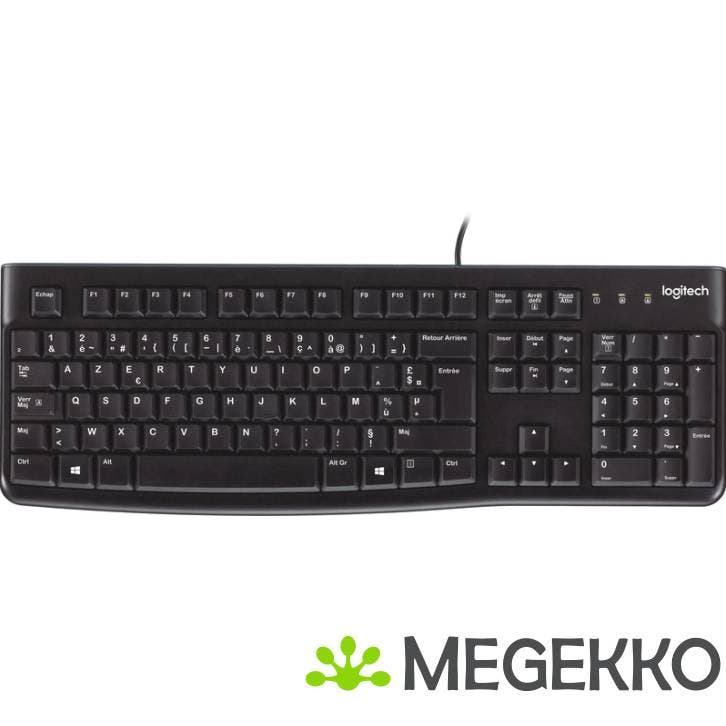 Logitech K120 toetsenbord Zwart Azerty Belgisch, Computers en Software, Toetsenborden, Nieuw, Verzenden