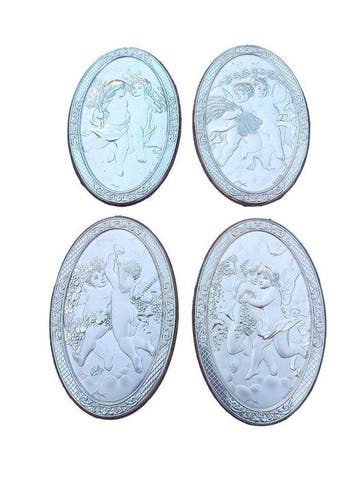 Lijst (4) - .835 zilver - 4 engelen - heilige kunst