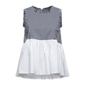 Verysimple • zwart wit geblokte top • 38 (IT44), Verzenden