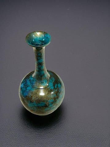 Vaas - Brons, Goud - Japan - Bronzen vaas door Hun met doos, Antiek en Kunst