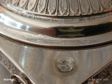 Urn - Argento 800 en Cristallo, Antiek en Kunst